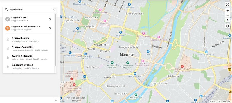 Search API heat map