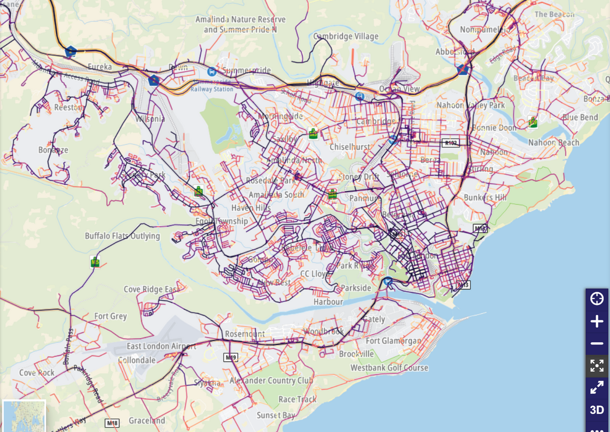 Taxi traffic density heat map